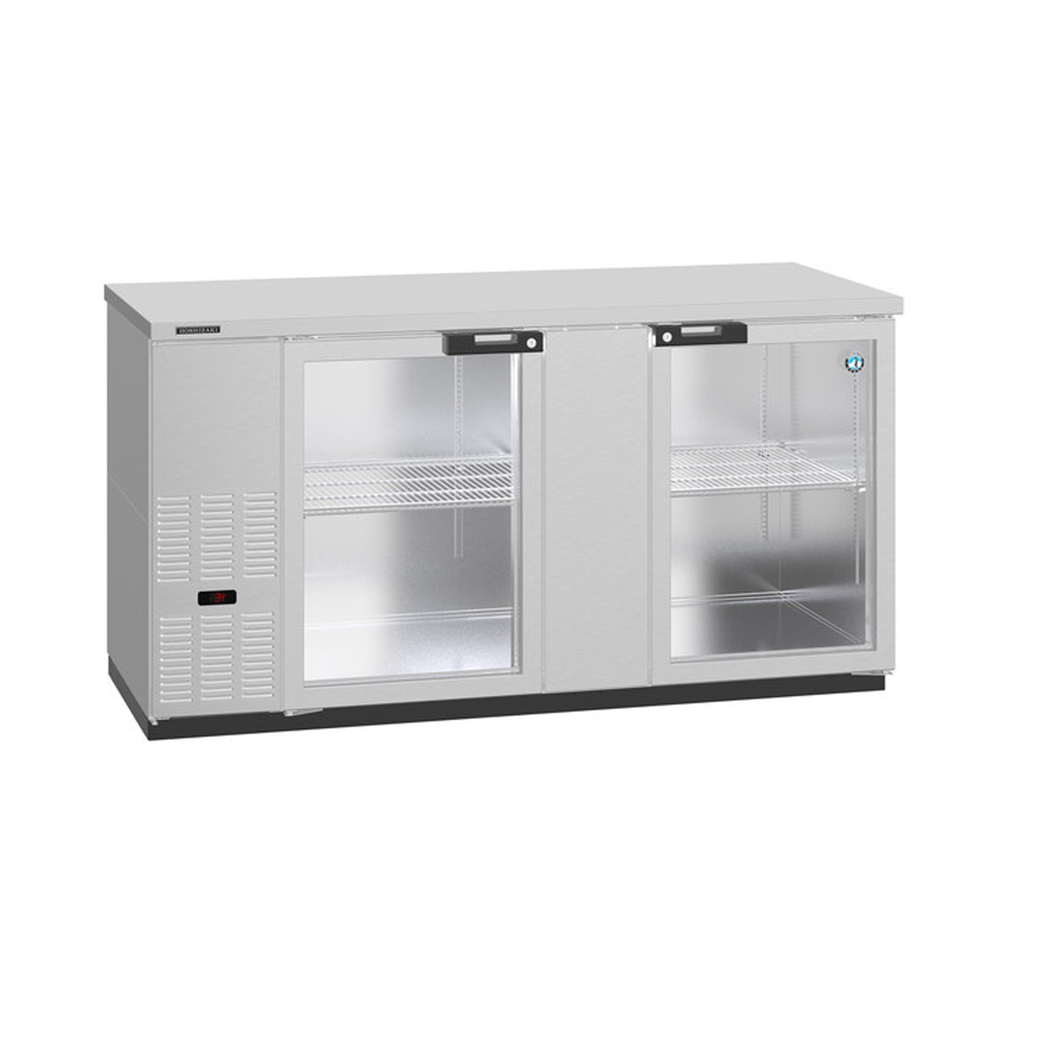 Hoshizaki - BB69-G-S, 69.5" Stainless Steel Glass Door Back Bar Refrigerator 21.8cu.ft.