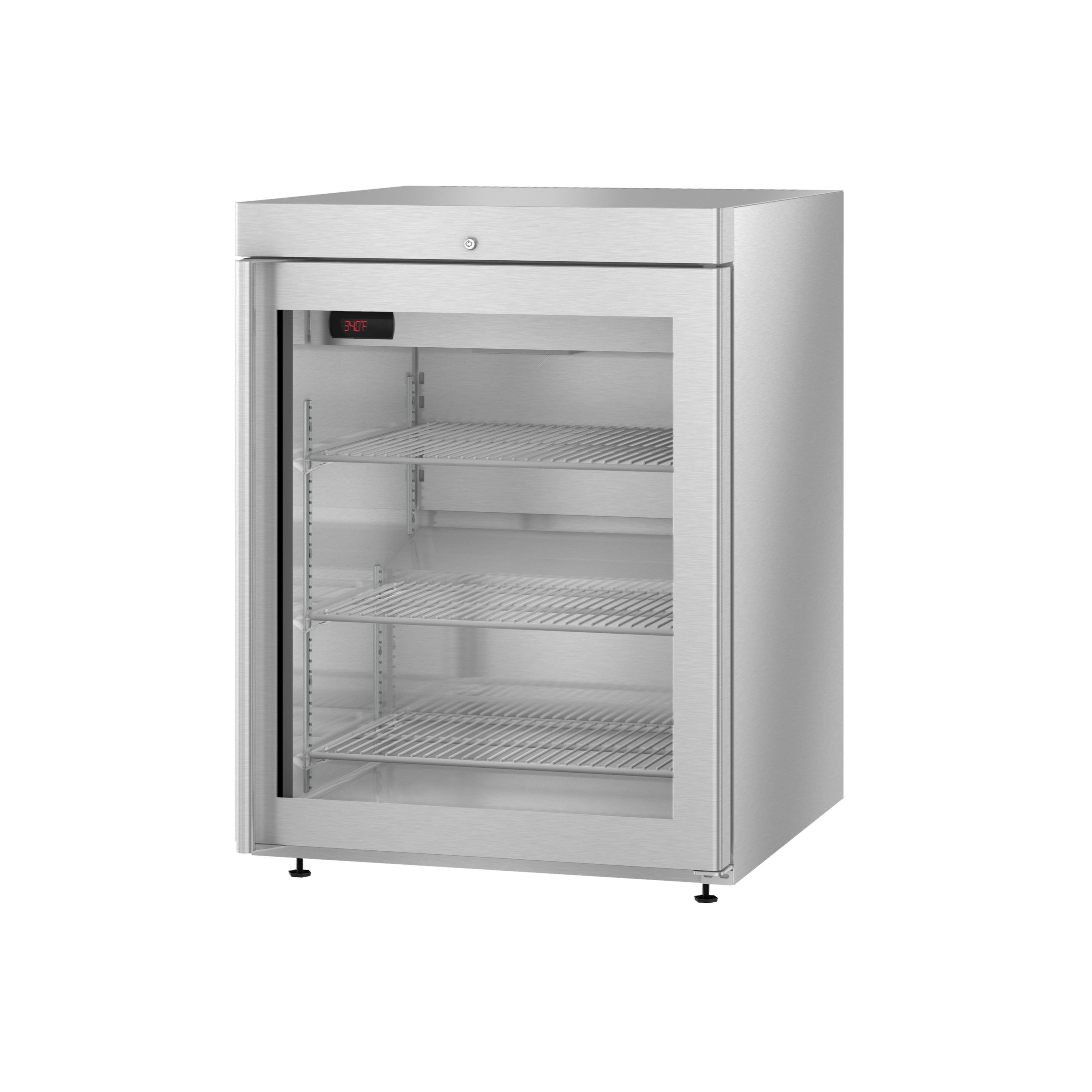 Hoshizaki - HR24C-G, Commercial 23.4" 1 Solid Door Stainless Steel Undercounter Reach-In Refrigerator 3.87cu.ft.