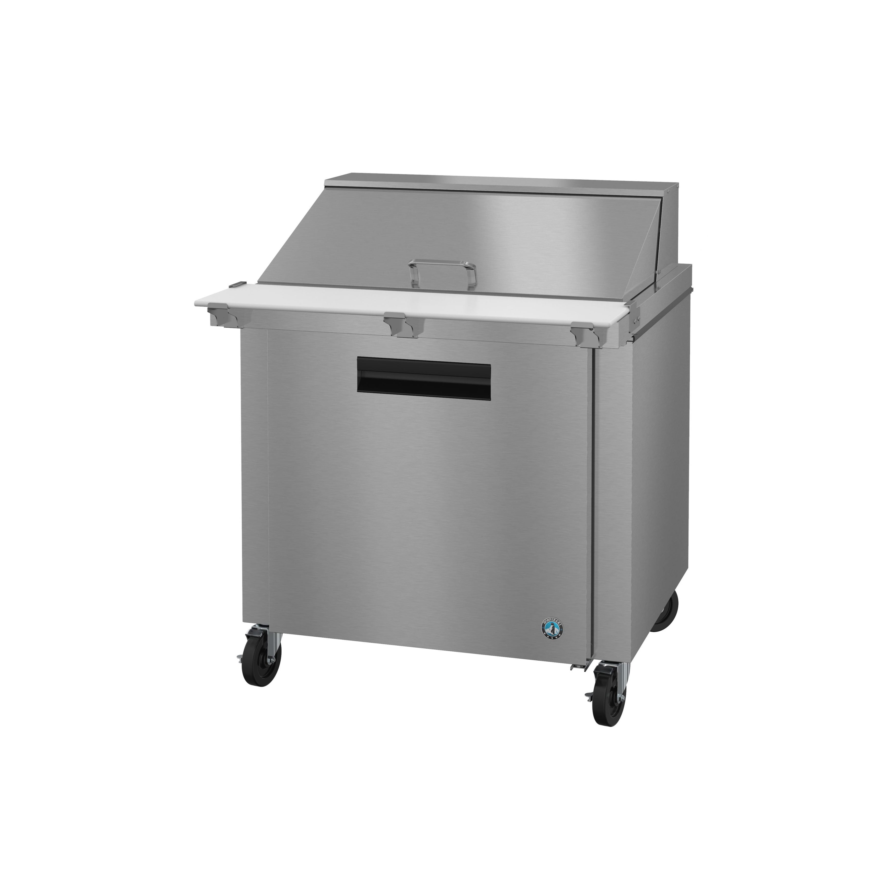 Hoshizaki - SR36B-15M, Commercial 36" Steelheart Series Sandwich Salad Prep Table Refrigerated One Door Mega Top 8.7cu.ft.