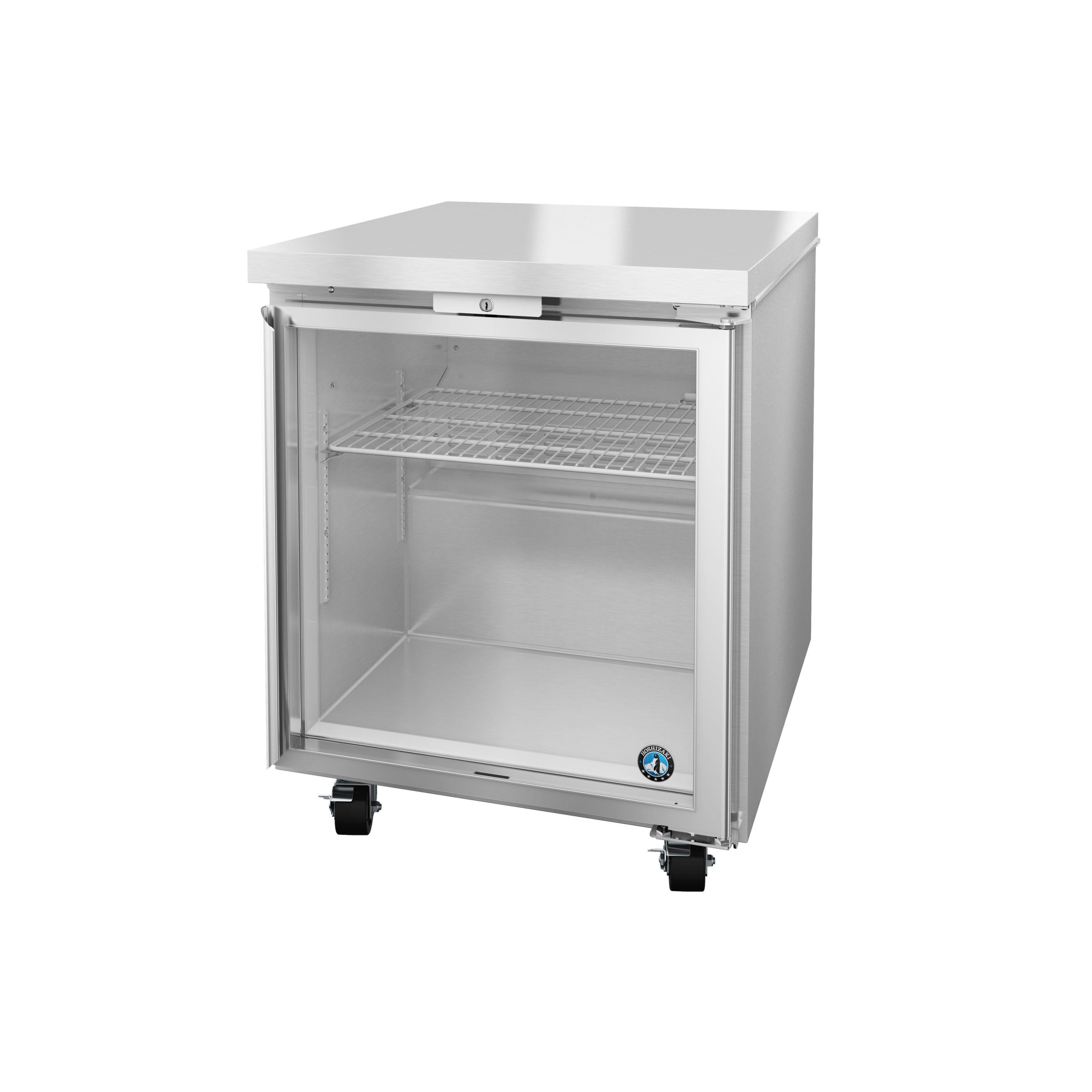 Hoshizaki - UF27B-GLP01, Commercial 27" Steelheart B Series Glass Door Undercounter Freezer 6.21 cu. ft.