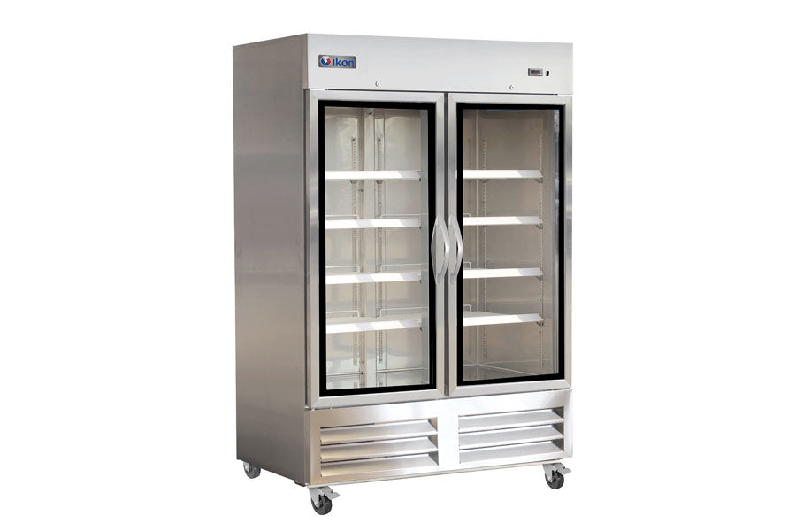 IKON - IB54FG, 54" Double Glass Door Bottom Mount Freezer