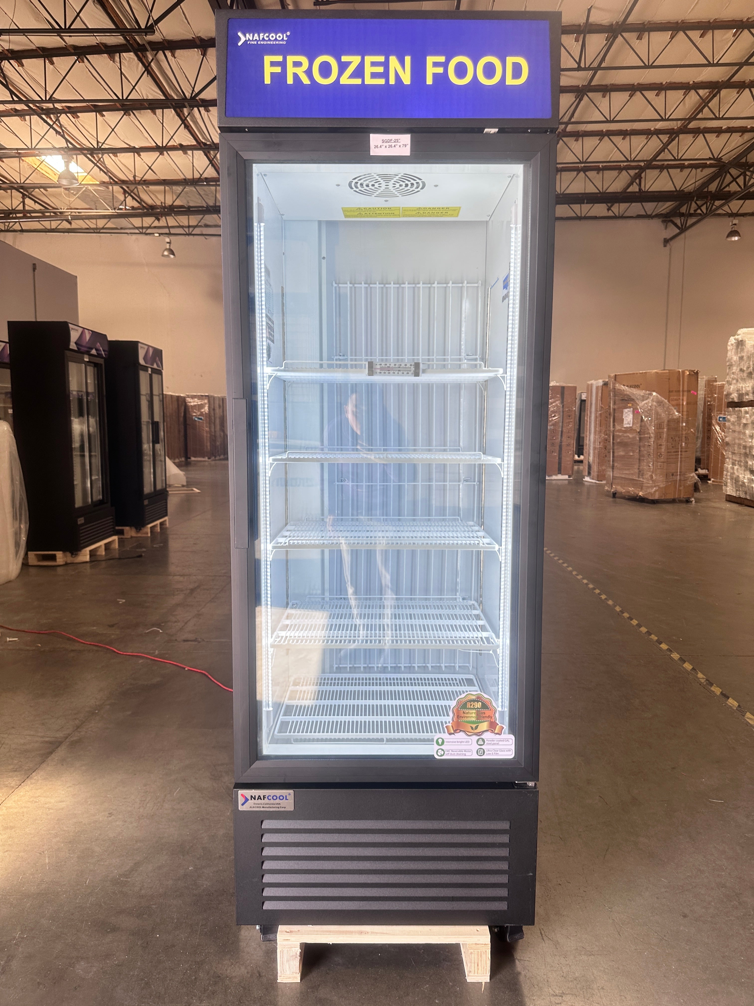 SDGF25'' One Section Glass Door Display Freezer