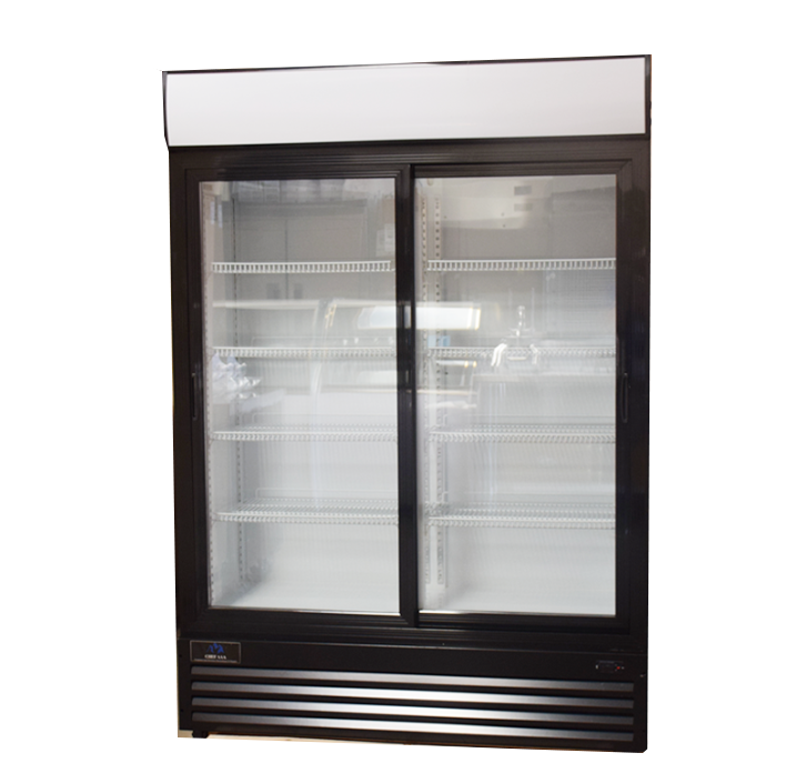 Chef AAA - LGD-1300S, Commercial 48" 2 Sliding Door Merchandiser Refrigerator 32 cu. ft.