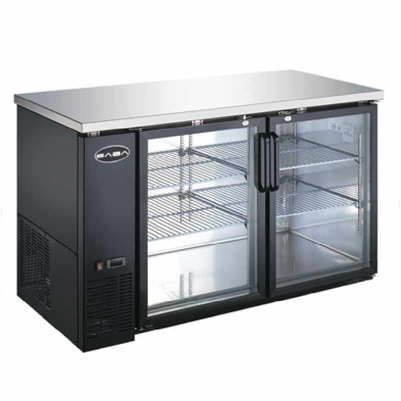 Two Glass Door Back Bar Refrigerator