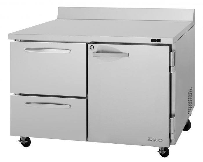 Turbo Air - PWF-48-D2R(L)-N, 1 Solid Door+2 Drawers Worktop Freezer