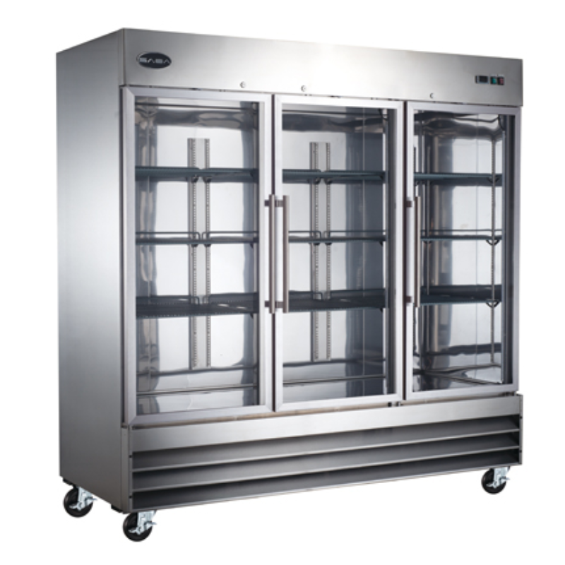 S-72RG Three Glass Door Reach-In Refrigerator