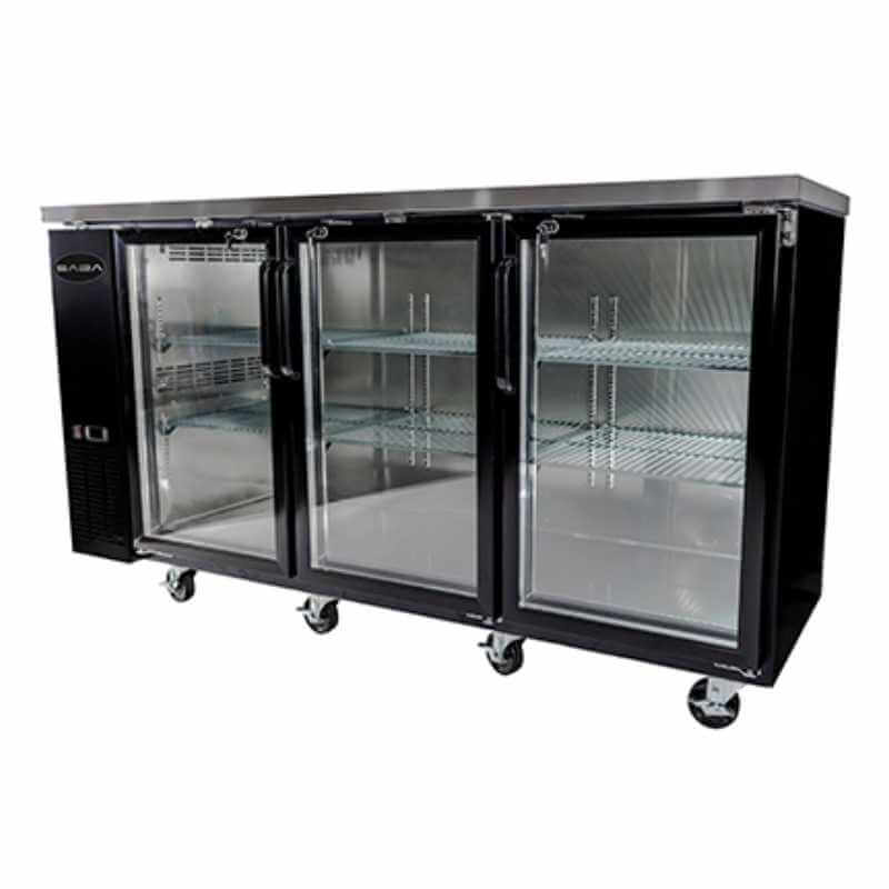 Saba - SBB-27-90G Commercial 90" Back Bar Refrigerator Cooler