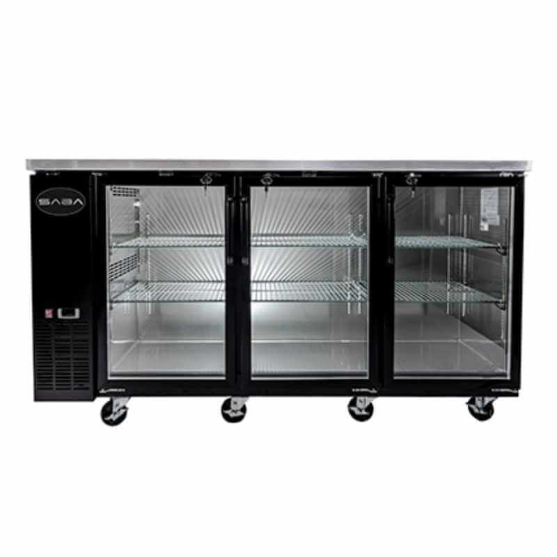 Saba - SBB-27-90G Commercial 90" Back Bar Refrigerator Cooler