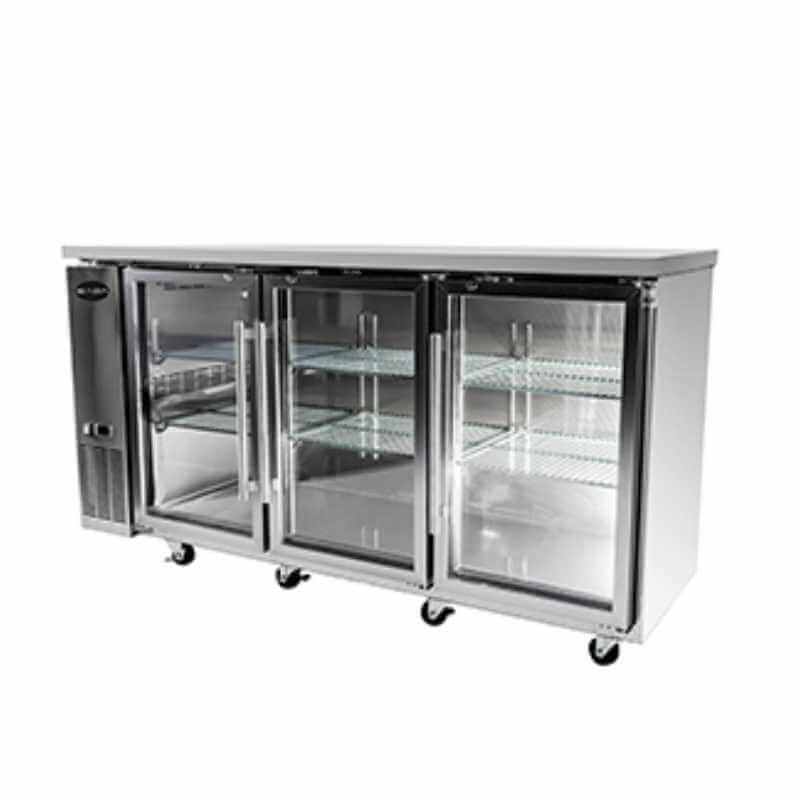 Saba - SBB-24-72GSS Commercial 72" Back Bar Refrigerator Cooler