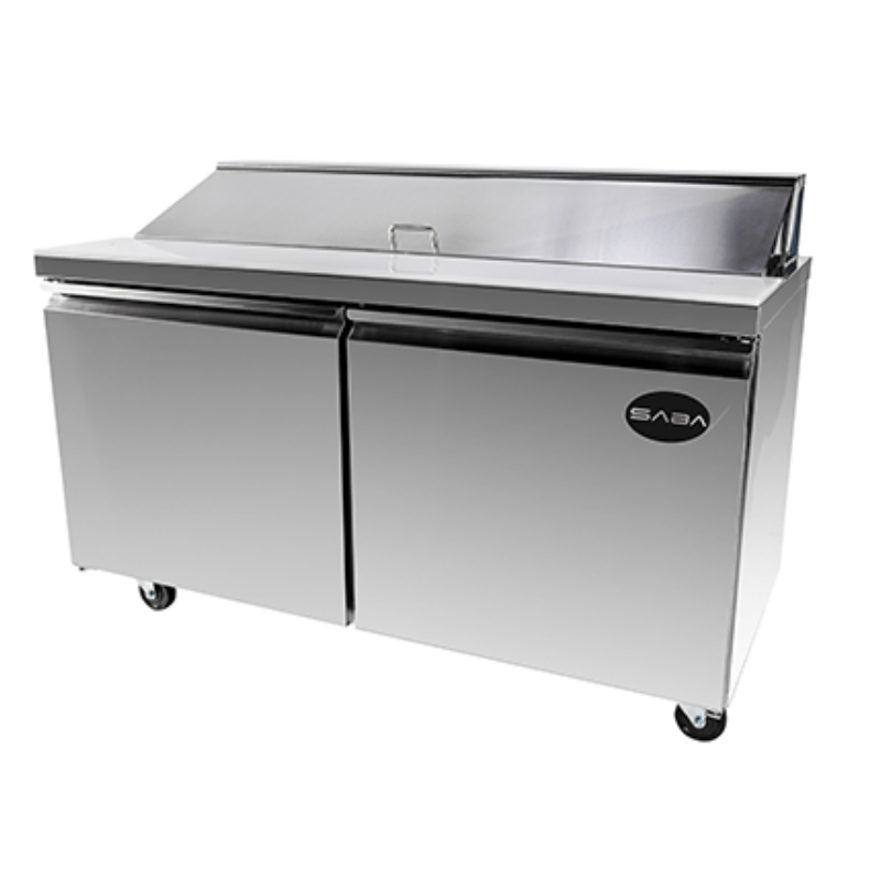 Saba - SPS-60-16 Commercial 60" 16 Pan Salad Sandwich Food Prep Table Refrigerator