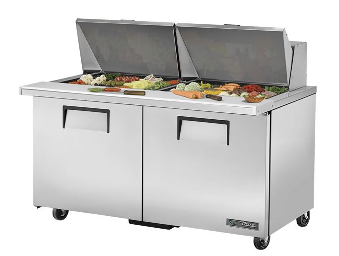 True TSSU-60-24M-B-ST-HC, Commercial 60" Sandwich/Salad Prep Table w/ Refrigerated Base