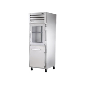 True STA1RPT-1HG/1HS-1S-HC, Commercial 27" One Section Pass Thru Refrigerator 1 Glass Door 1 Solid Door, Right Hinge