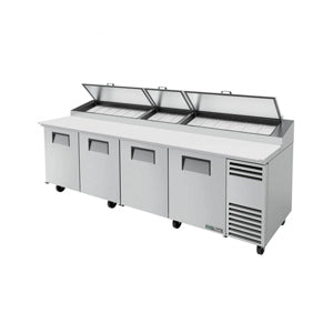 True TPP-AT-119-HC~SPEC3, Commercial 119-1/4" 4 Door 8 shelves Food Prep Table 15 pans