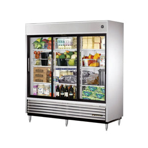 True TSD-69G-LD. Commercial 78 1/10" Reach-In Refrigerator Sliding Glass Doors 3 Section