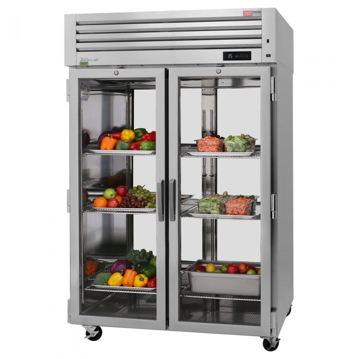 Turbo Air - PRO-50R-G-PT-N, Commercial 51" 4 Glass Door Refrigerator PRO Series Pass Thru 54.82 cu.ft.