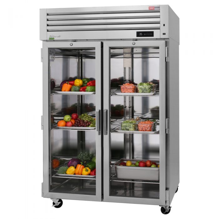 Turbo Air -PRO-50R-GS-PT-N, Commercial 51" 2 Glass Front Door / 2 Solid Back Door Pass-Thru Refrigerator PRO Series 53.87 cu.ft.