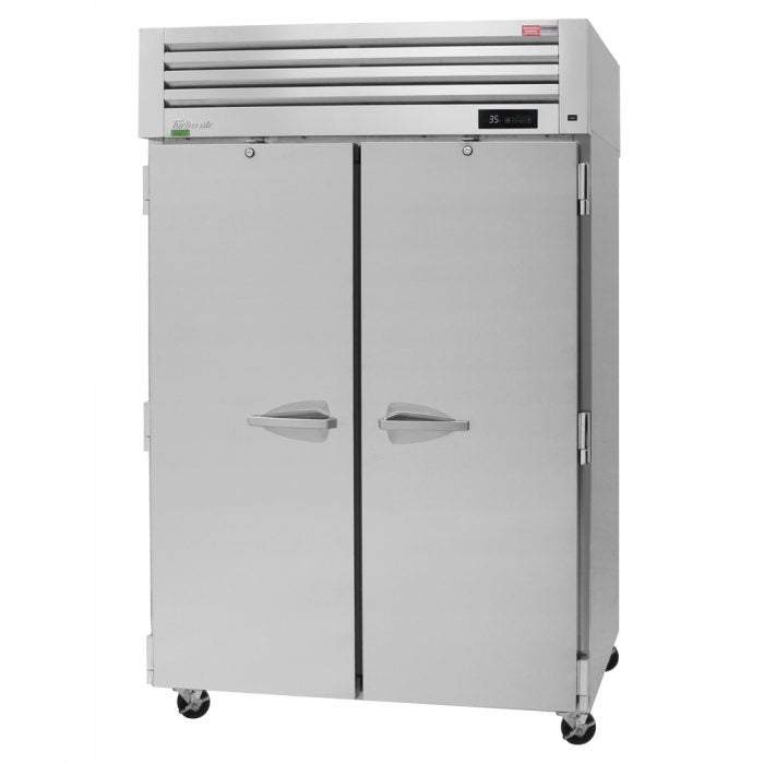 Turbo Air - PRO-50R-N, Commercial 51" 2 Solid Door Reach-In Refrigerator PRO Series 2 Sections 47.73 cu.ft.