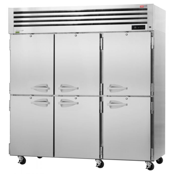 Turbo Air - PRO-77-6R-N, Commercial 77" 6 Solid Door Reach-in Refrigerator PRO Series 3 Section 73.9cu. ft