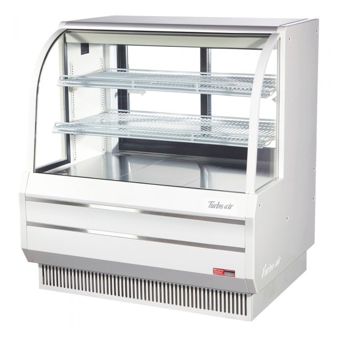 Turbo Air - TCGB-48DR-W(B), Commercial 49" Curved glass bakery Display Case 15.6 cu. ft.