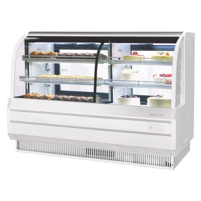 Turbo Air - TCGB-72CO-W(B)-N, Commercial Curved Glass Bakery Case, Dry & refrigerated combination