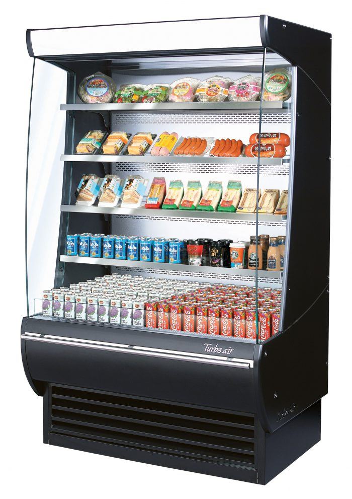 Turbo Air - TOM-48DXB-N, Commercial Open display merchandiser, Vertical Extra Deep 23.2 cu.ft.