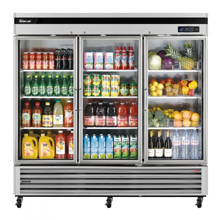 Turbo Air - TSR-72GSD-N, Commercial 81" Reach-in Refrigerator Super Deluxe 3 Section 67.02 cu.ft