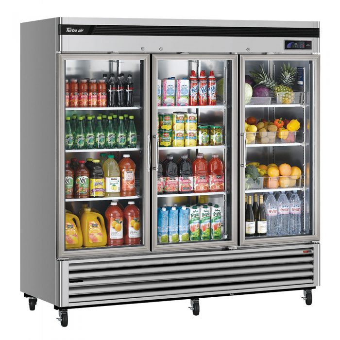 Turbo Air - TSR-72GSD-N, Commercial 81" Reach-in Refrigerator Super Deluxe 3 Section 67.02 cu.ft