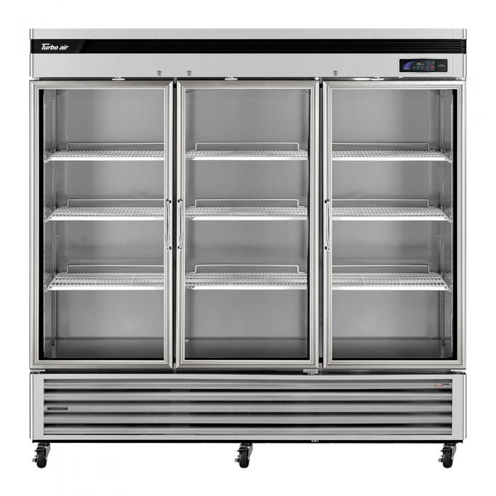 Turbo Air - TSR-72GSD-N, Commercial 81" Reach-in Refrigerator Super Deluxe 3 Section 67.02 cu.ft