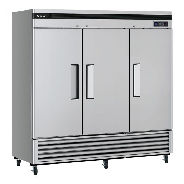 Turbo Air - TSR-72SD-N, Commercial 81" Super Deluxe Reach-in refrigerator, Three-section