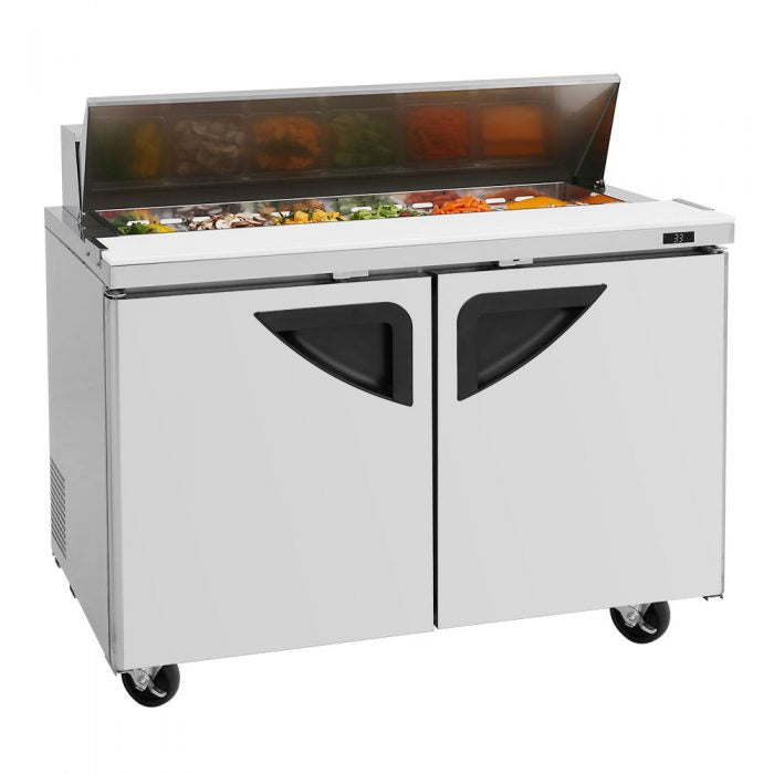 Turbo Air - TST-48SD-N, Commercial, Super Deluxe sandwich/salad unit, Two-section 12 cu.ft