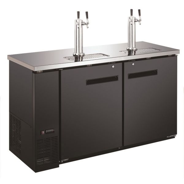 U-Star - USBD-6024/2, Kegerator/Beer Dispenser W/ Double Tap Towers 24" Deep 60" Wide