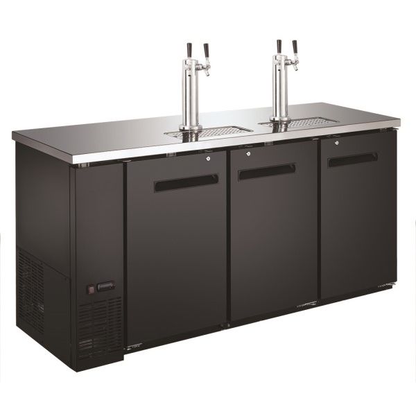 U-Star - USBD-7224/2, Kegerator/Beer Dispenser W/ Double Tap Towers 24" Deep 72" Wide