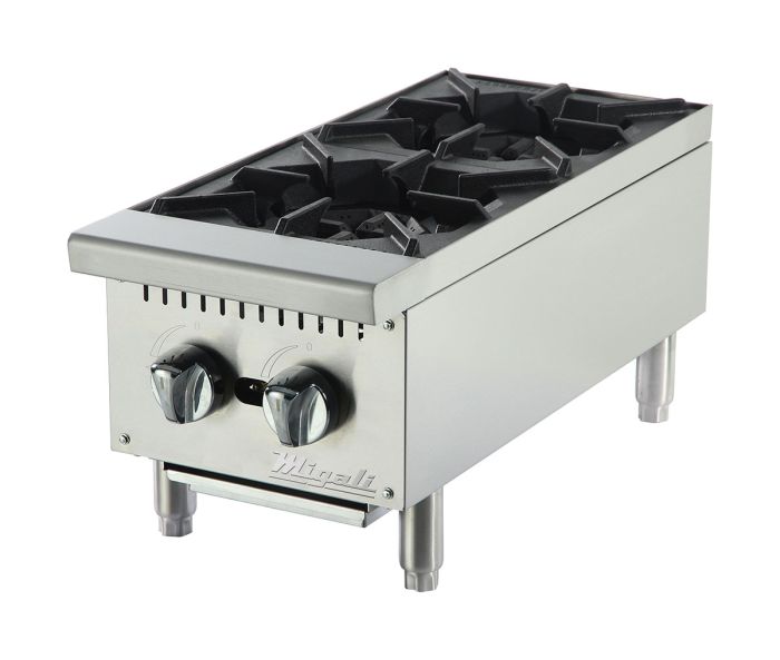 Migali - C-HP-2-12, Commercial 12" Hot Plate 2 Burner BTU50000