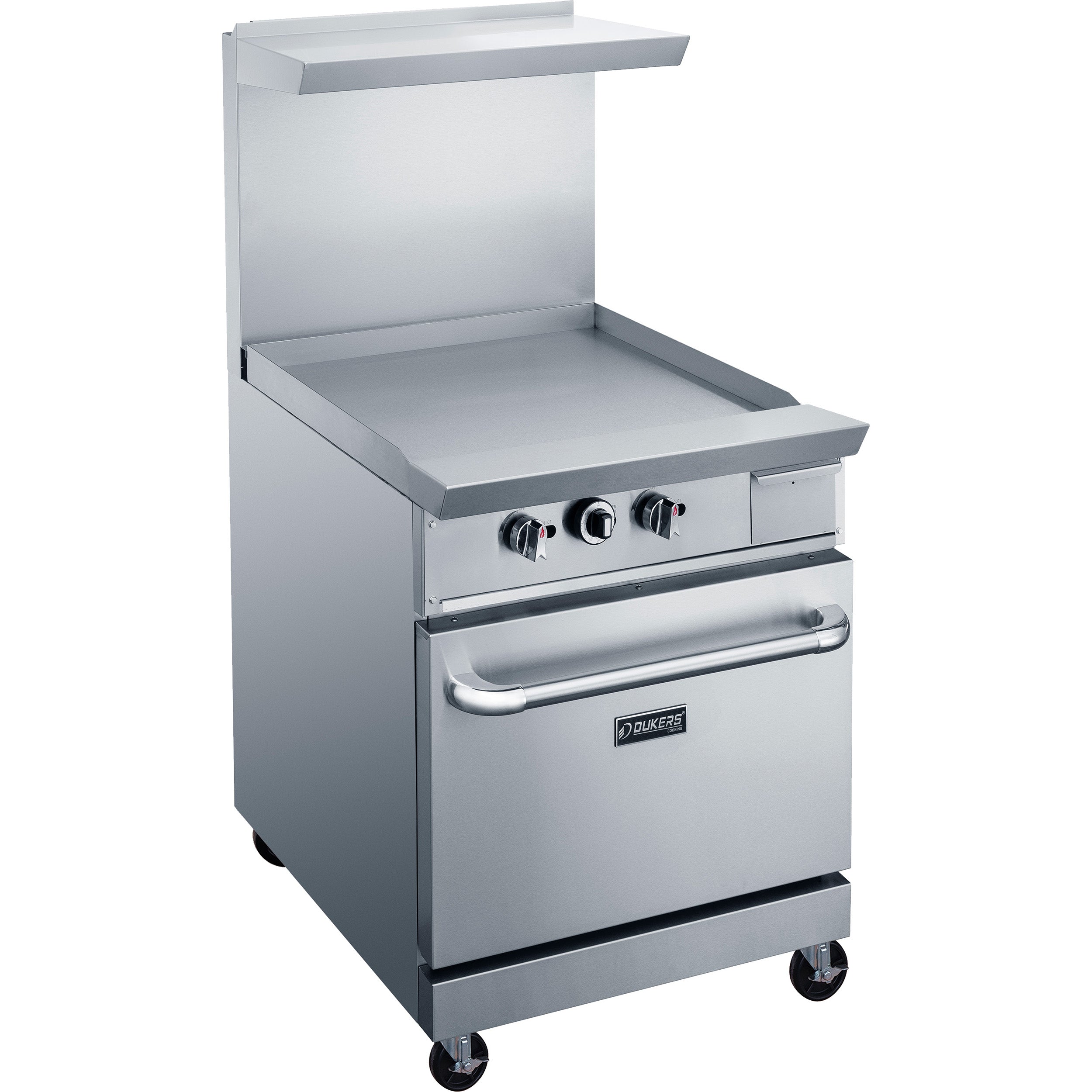 Dukers - DCR24-GM, Commercial 24" Oven Range 24" Griddle Natural Gas