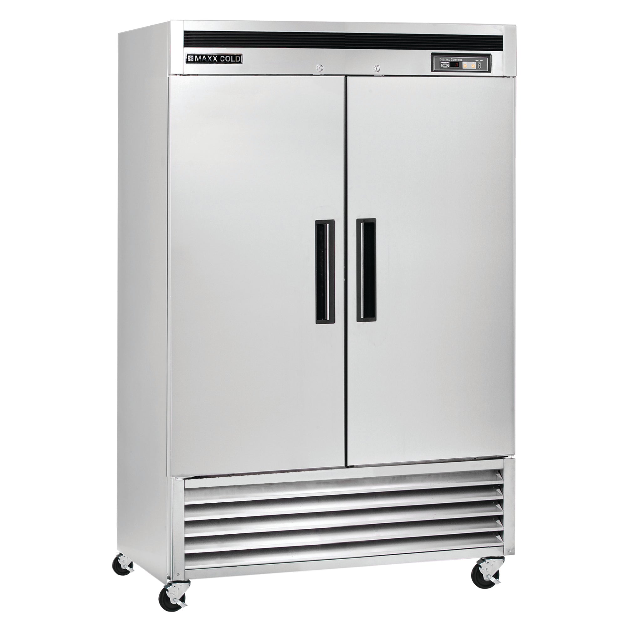 Maxx Cold - MCF-49FDHC Double Door Reach-In Freezer, Bottom Mount, 54"W, 49 cu. ft. Storage Capacity, Energy Star Rated, in Stainless Steel