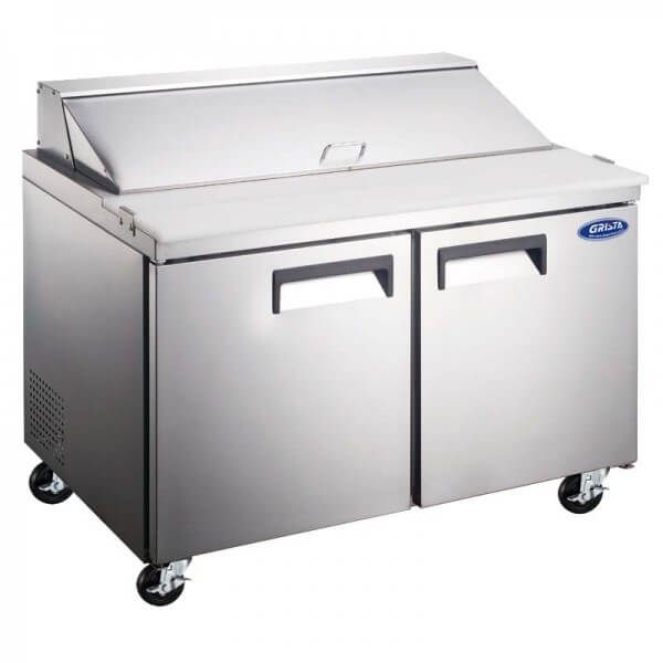 Grista - GRSL-2D/60, Salad Sandwich Prep Table - 2 Door, 15.5 Cu. Ft., 60 In