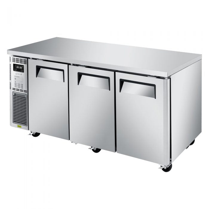 Turbo Air - JURF-72-N, 3 Solid Doors Undercounter Dual Temp, Side Mount