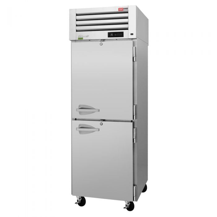 Turbo Air - PRO-26-2R-SG-PT-N, Commercial 28" Pass Thru Refrigerator PRO Series 2 Half Glass F/ 2 Half Solid B 26.48 cu.ft