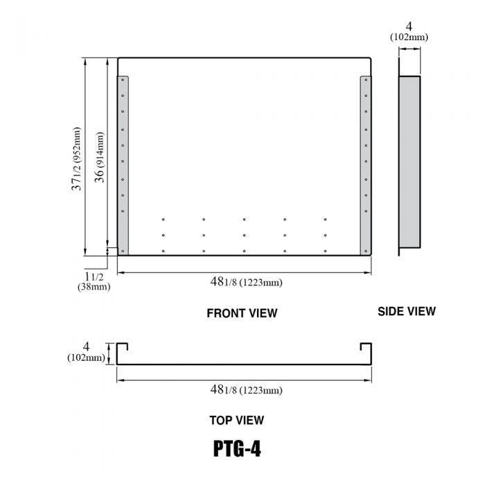 Turbo Air - PTG-4, Clear Protective Guard / Barrier, 48-1/8"W x 4"D x 37-1/2"H, effective against virus transmission