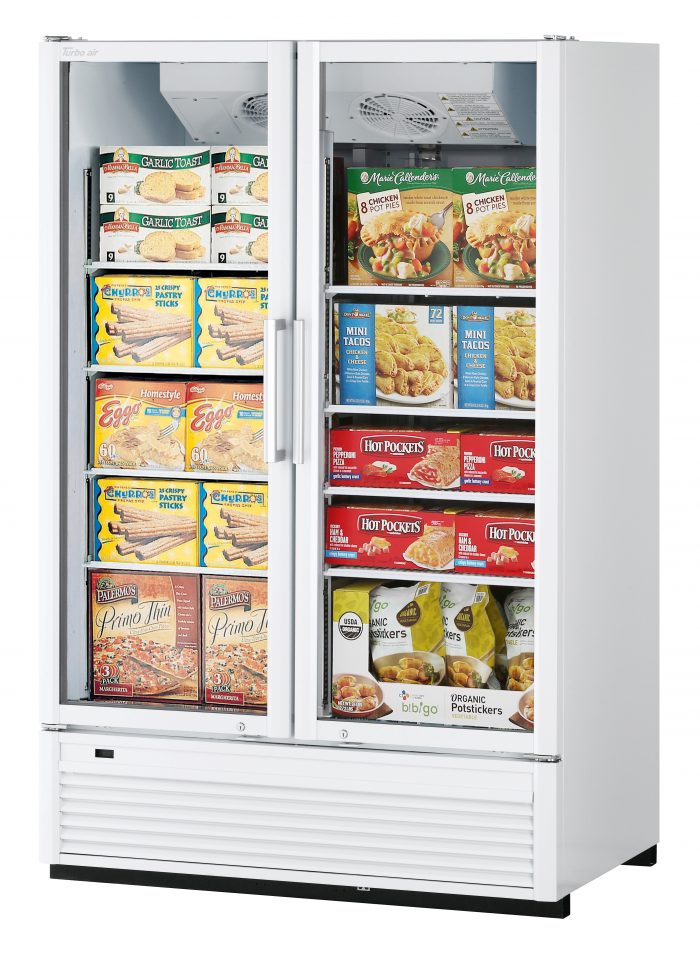 Turbo Air - TGF-47SDH*-N, 2 Doors Swing Glass Merchandiser/Full Height-Color option: (W), (B)