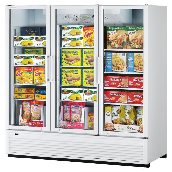 Turbo Air - TGF-72SDH*-N, 3 Doors Swing Glass Merchandiser/Full Height-Color option: (W), (B)