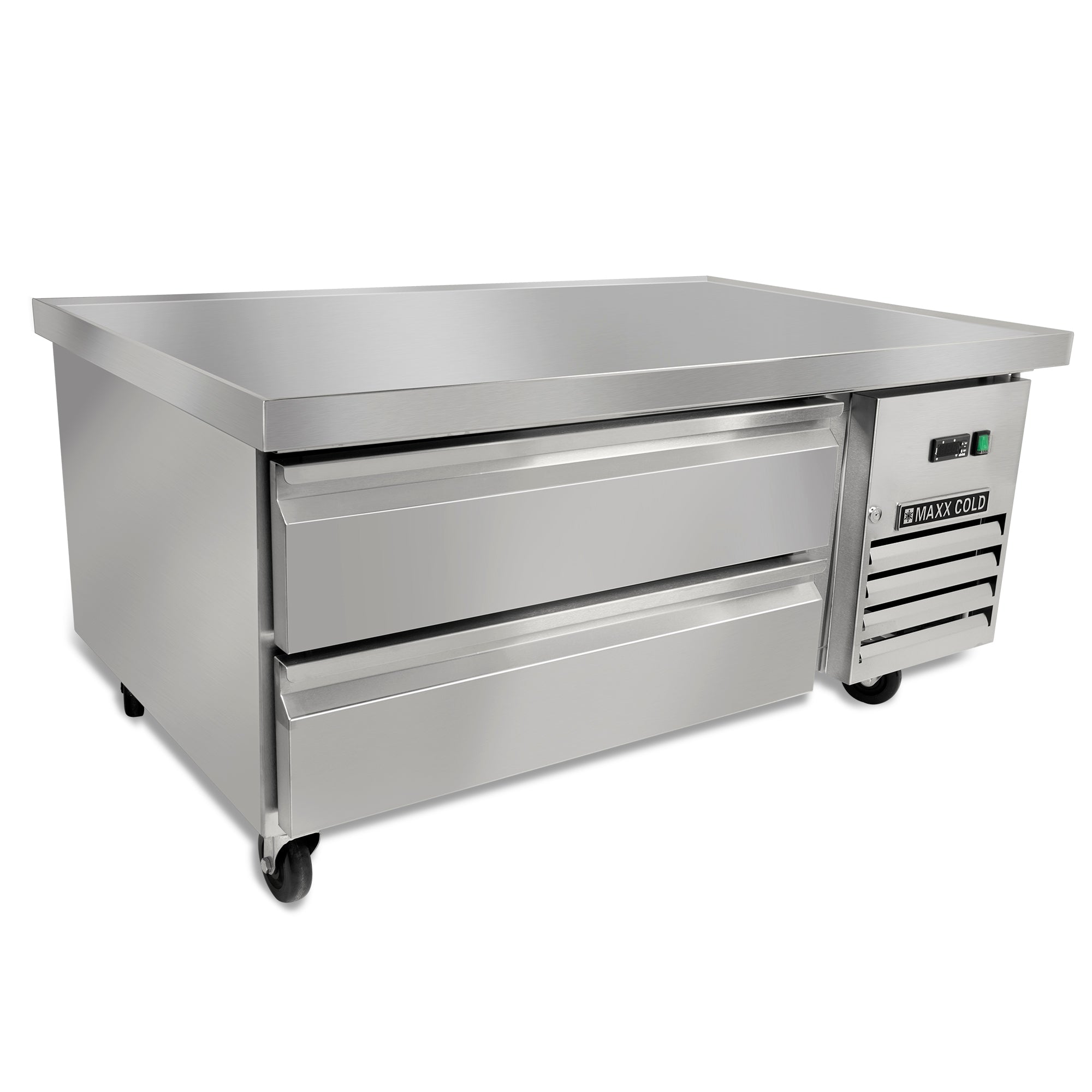 Maxx Cold - MXCB48HC Two-Drawer Refrigerated Chef Base, 50"W, 6.5 cu. ft. Storage Capacity, in Stainless Steel