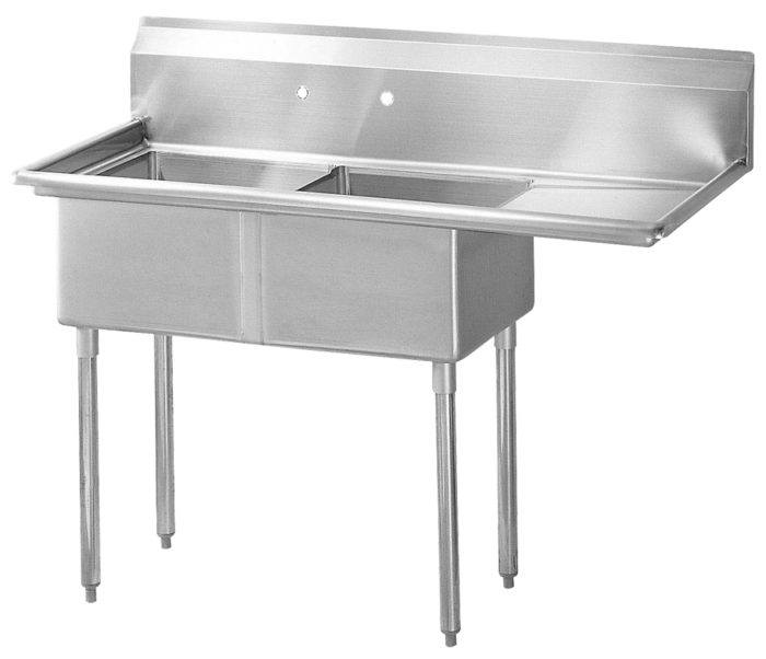 Green World  - TSA-2-R1 18" 2 Tub Sink