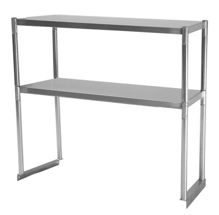 Green World - 
TSOS-3R  - Double Overshelf, 36-3/8″W x 12-3/4″D x 30-7/8″H (overall), 18/304 stainless steel, for TUR/F-36, MUR/F-36, EUR/F-36, TST-36, MST-36, EST-36, NSF