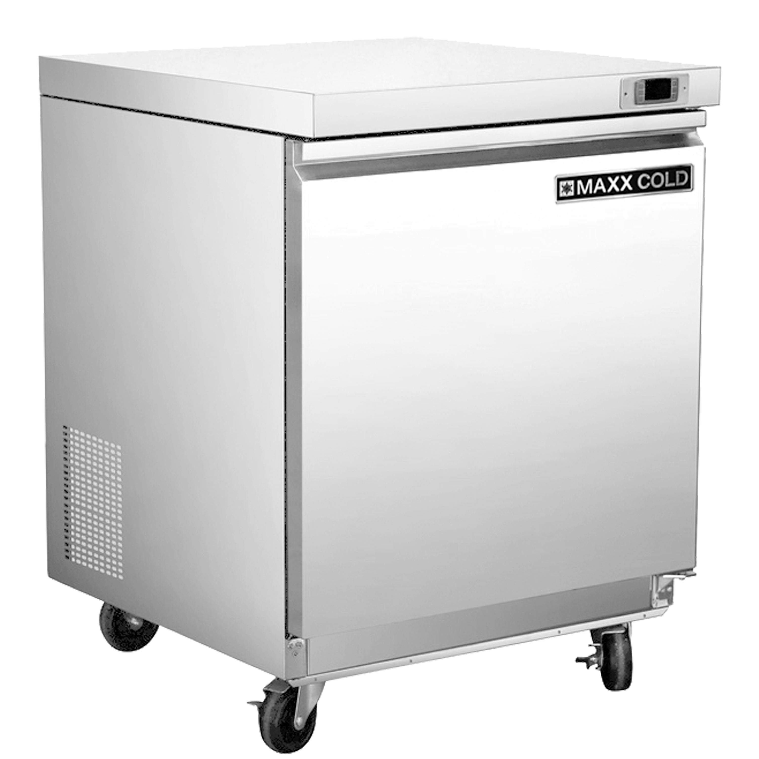 Maxx Cold - MXSF29UHC Single Door Undercounter Freezer, 27.5"W, 6.7 cu. ft. Storage Capacity, in Stainless Steel