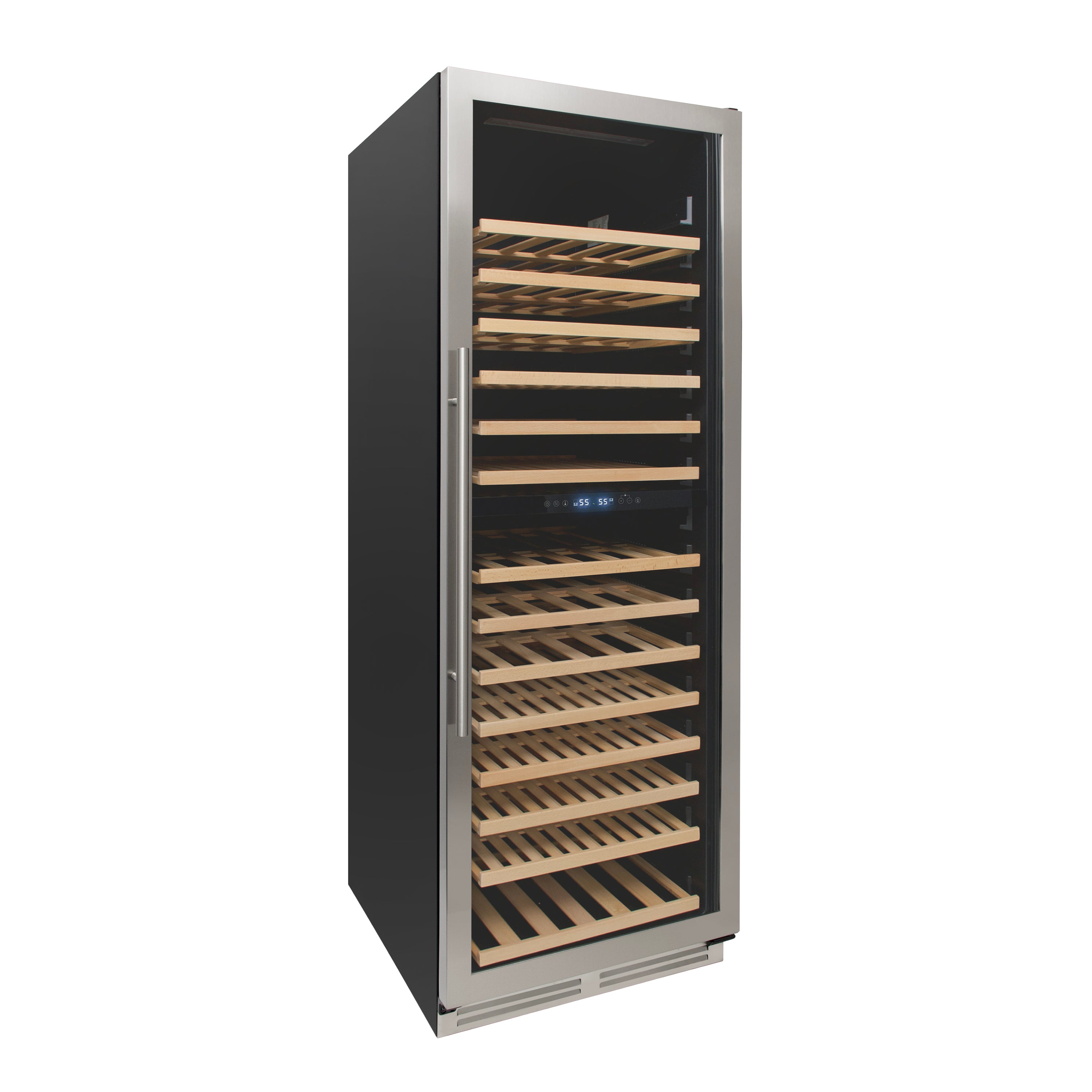 Avanti - WCD165DZ3S, Avanti 163 Bottle Designer Series Dual-Zone Wine Cooler, in Stainless Steel