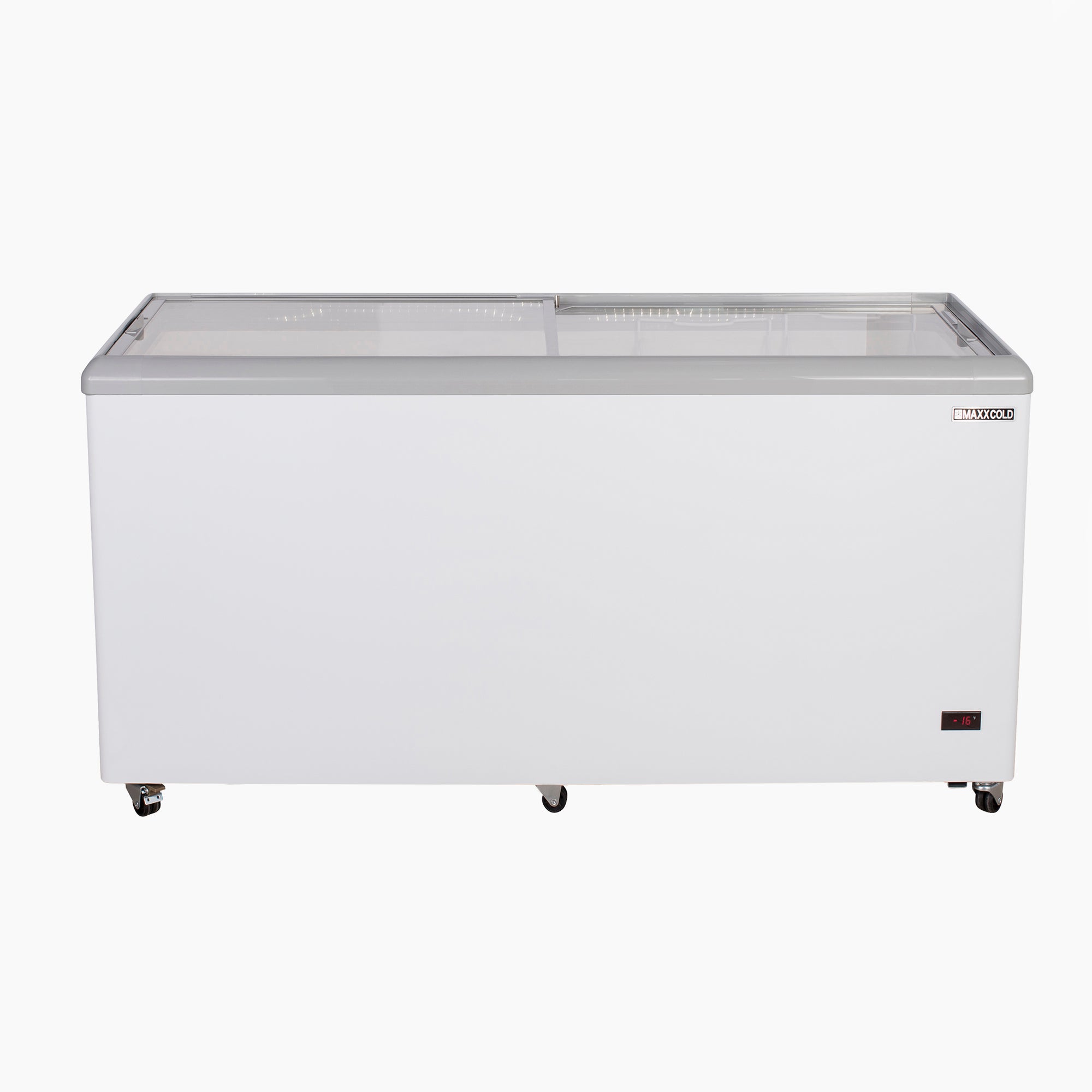 Maxx Cold - MXF52F Sliding Glass Top Mobile Ice Cream Display Freezer, 52"W, 11 cu. ft. Storage Capacity,  Equipped with (4) Wire Baskets, in White